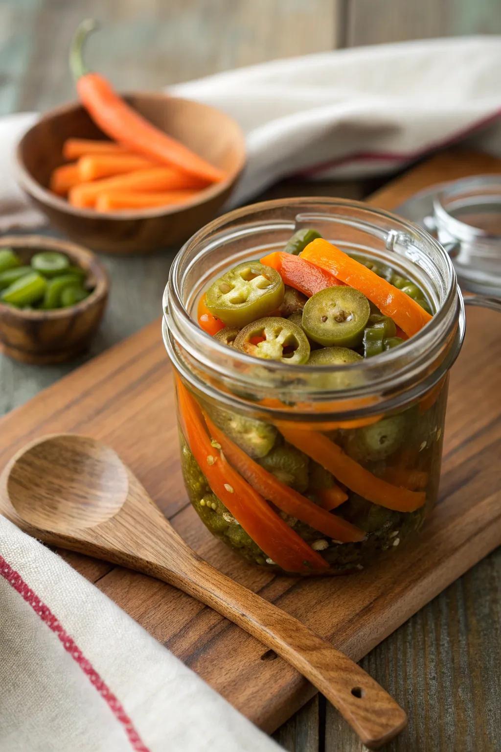 Zesty pickled treats for a lively taste.