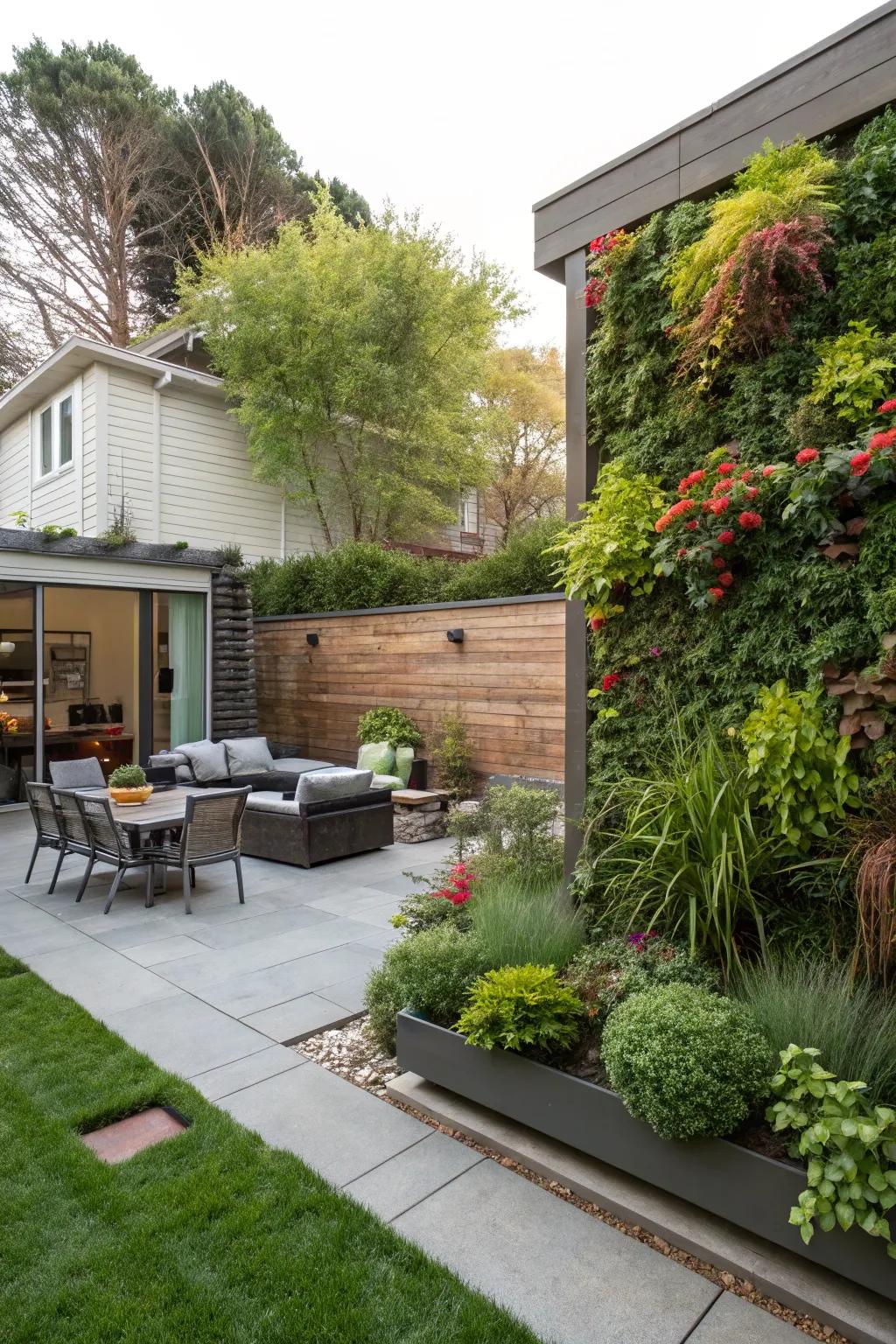 Skyward gardens are excellent for appending greenery in compact spaces.