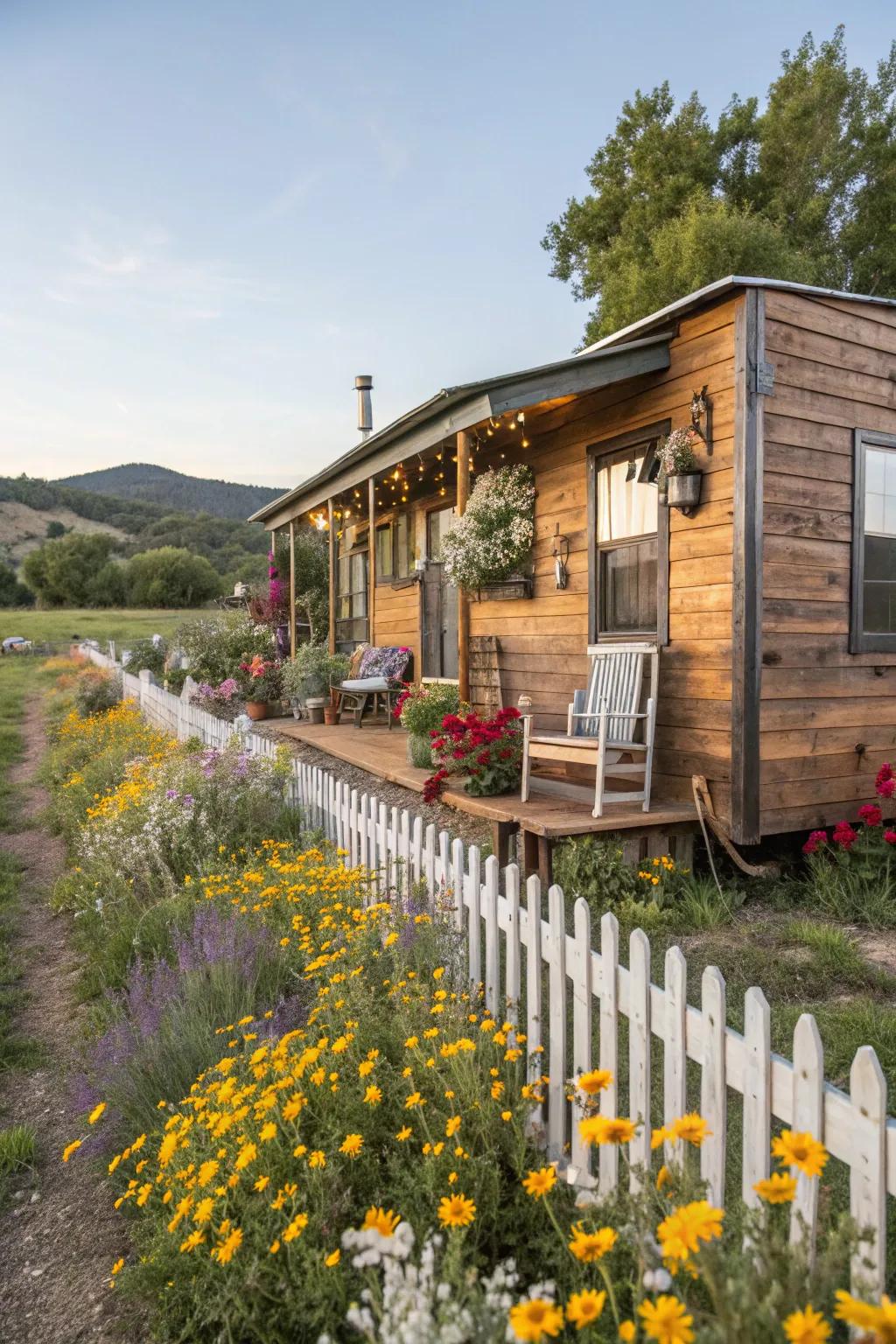 Introduce countryside appeal through recycled timber cladding.