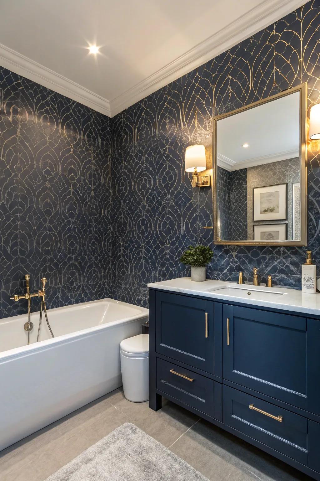 Textured wallcoverings transmute walls into tactile masterpieces.