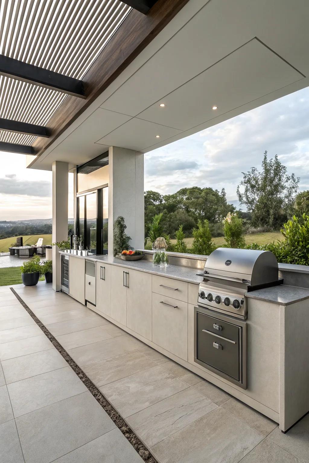 A minimalist color scheme that creates a timeless and versatile kitchen.