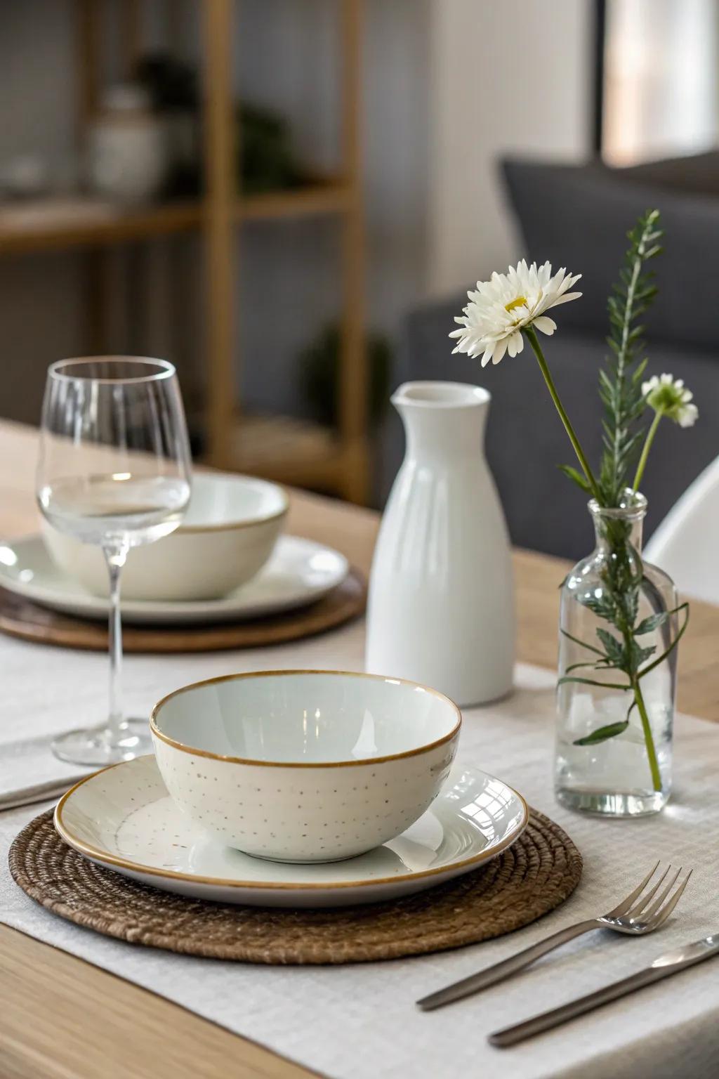 Minimalist elegance achieved through uncluttered and understated decor.