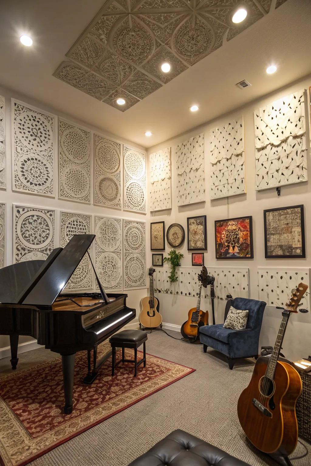 Acoustic panels improve acoustics.