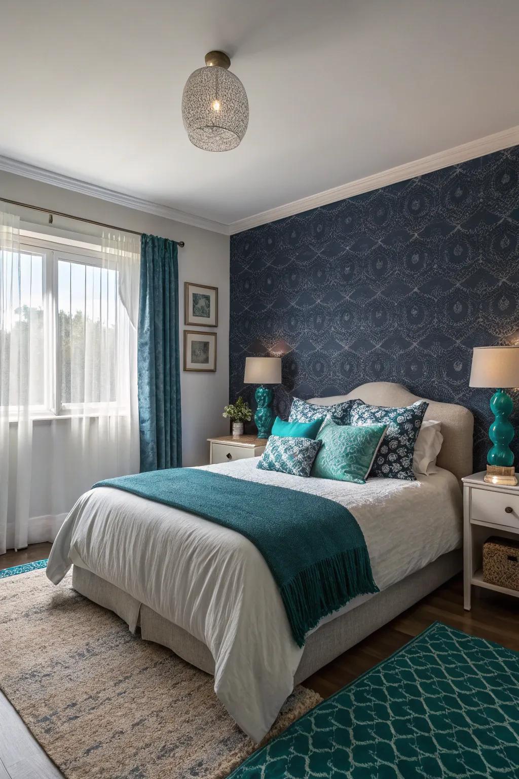 Textured wallpaper adds depth and interest to any room.