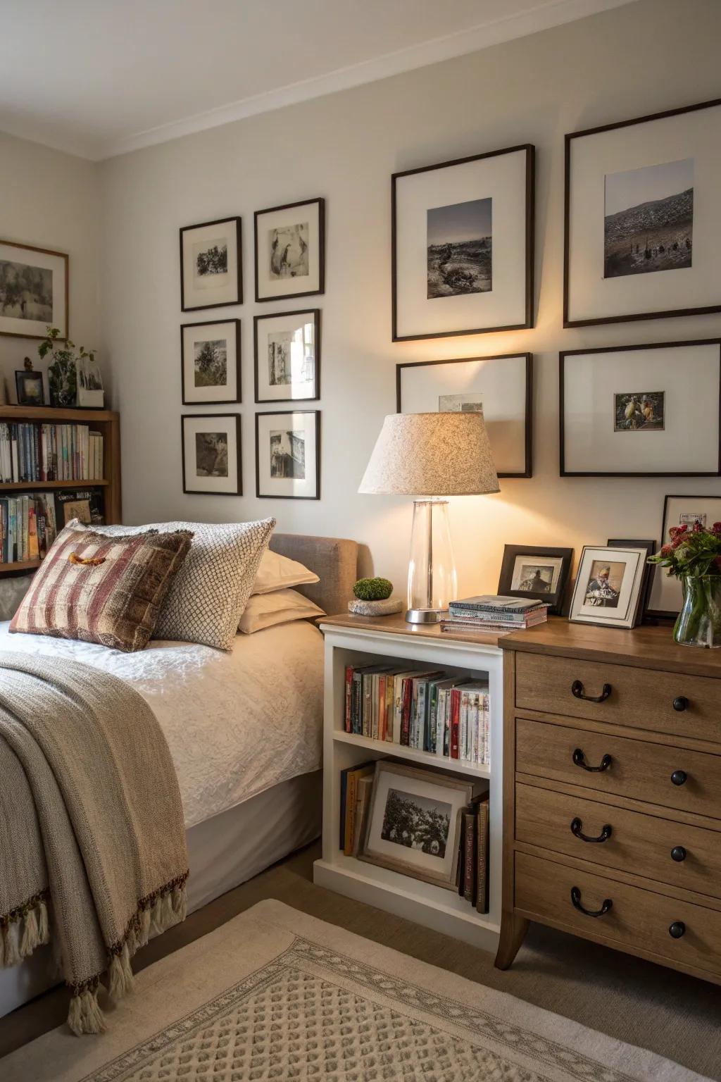 Personal touches make the bedroom distinctively yours.