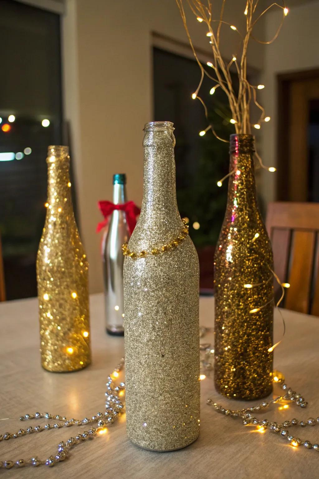 Do-it-yourself radiance vessels append a shimmering stroke to the New Year’s Eve aesthetic.