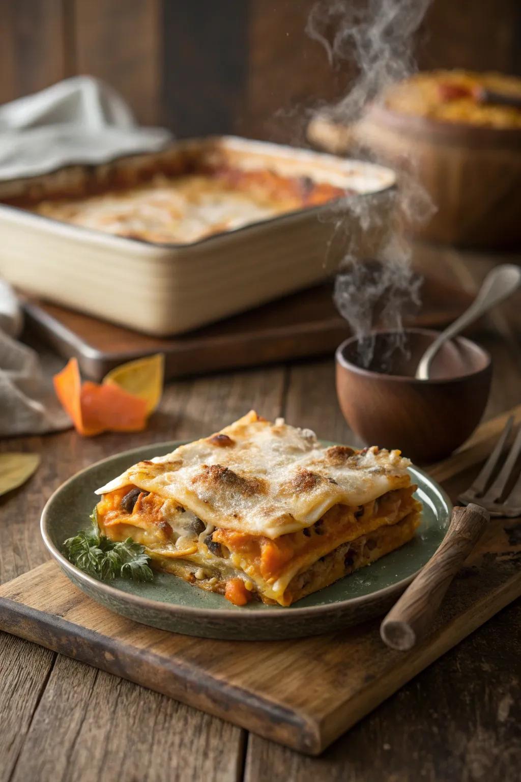 Butternut lasagna: A comforting and flavorful dish.