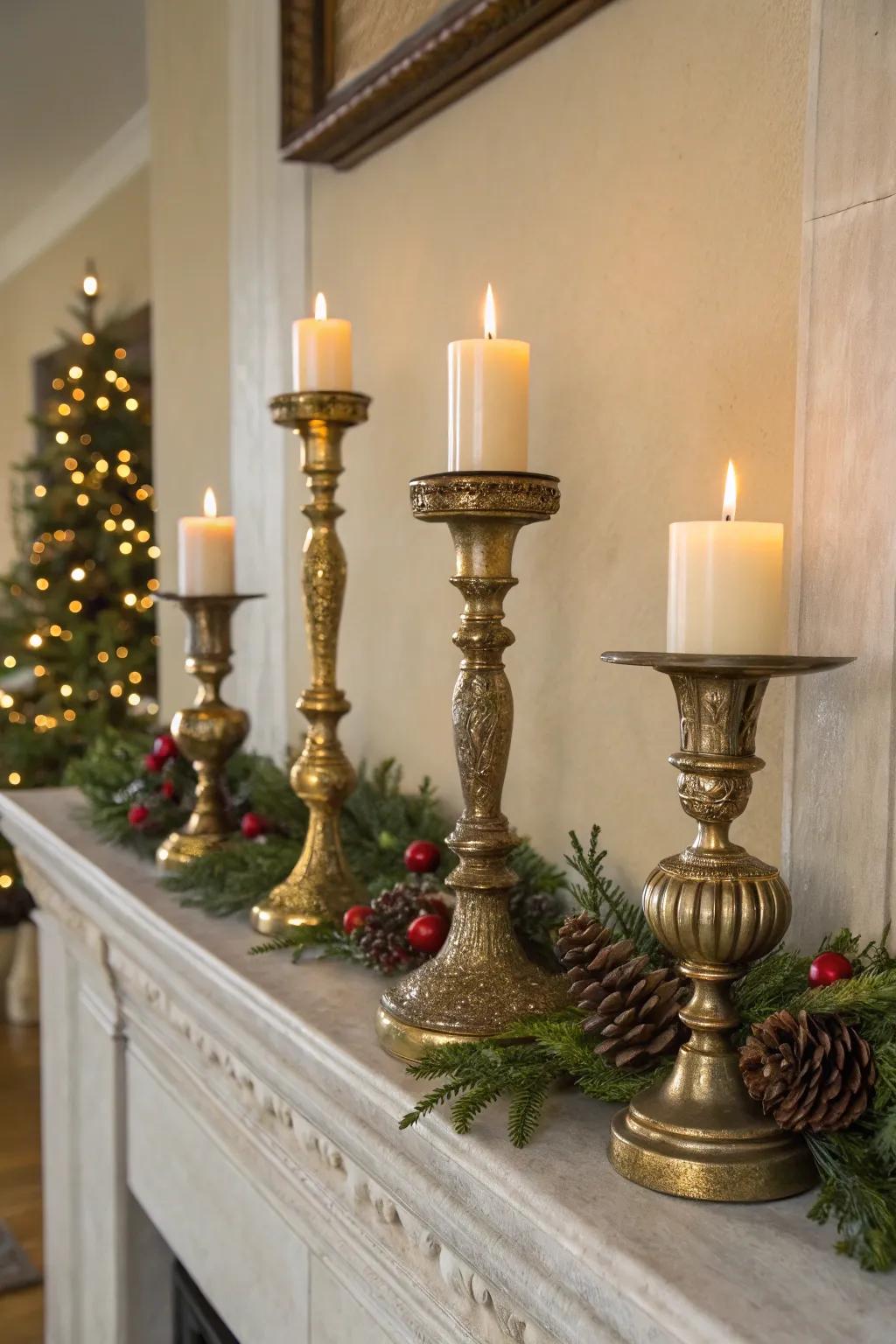 Refined luminary light holders introduce old-world sophistication to décor.