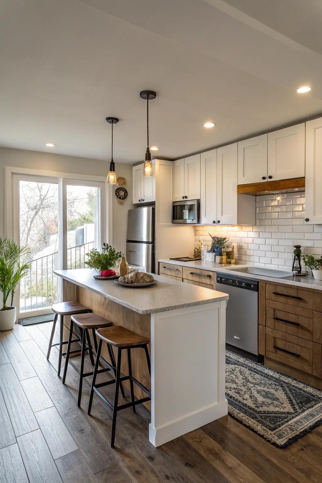 A compact unit enhances efficiency in a kitchen.