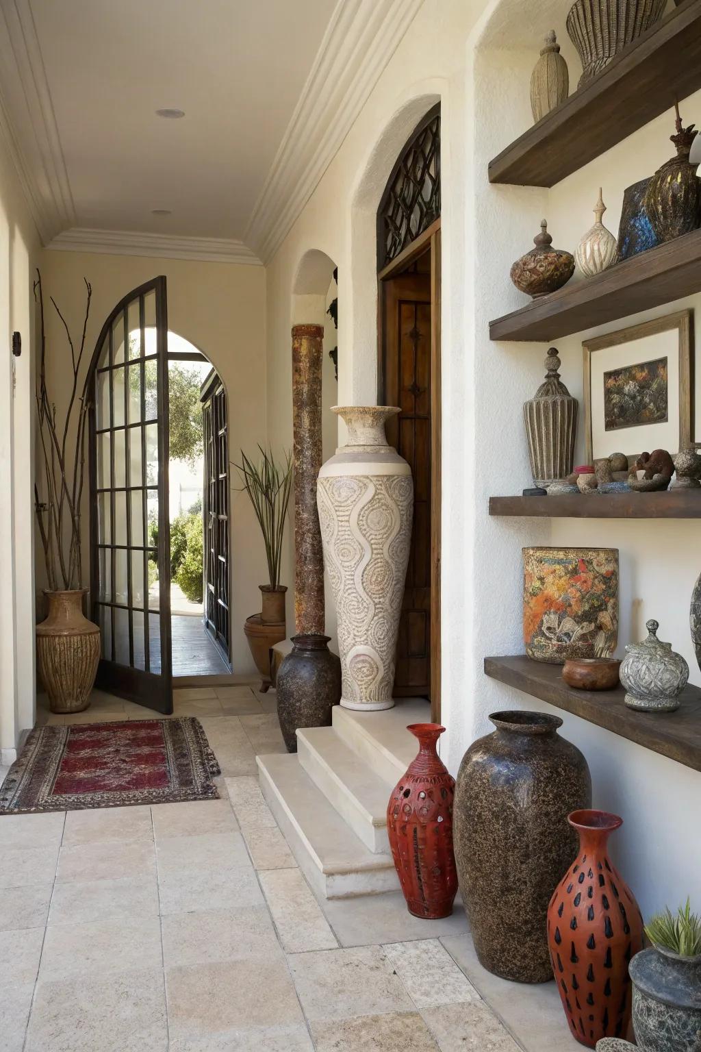 Height variations throughout décor append visual fascination and dynamic flow.