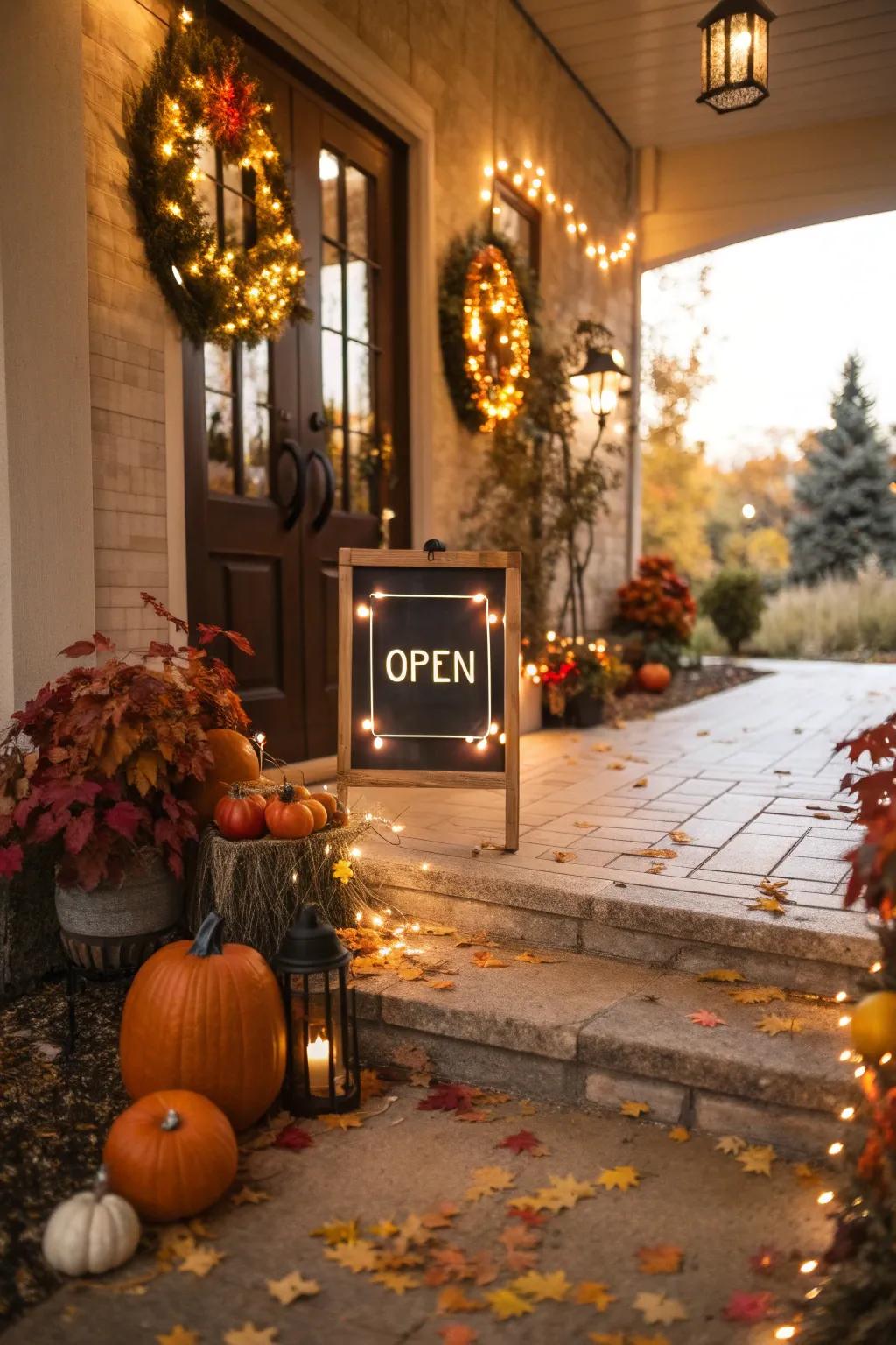 Recognize the seasons with a dynamic welcome display.
