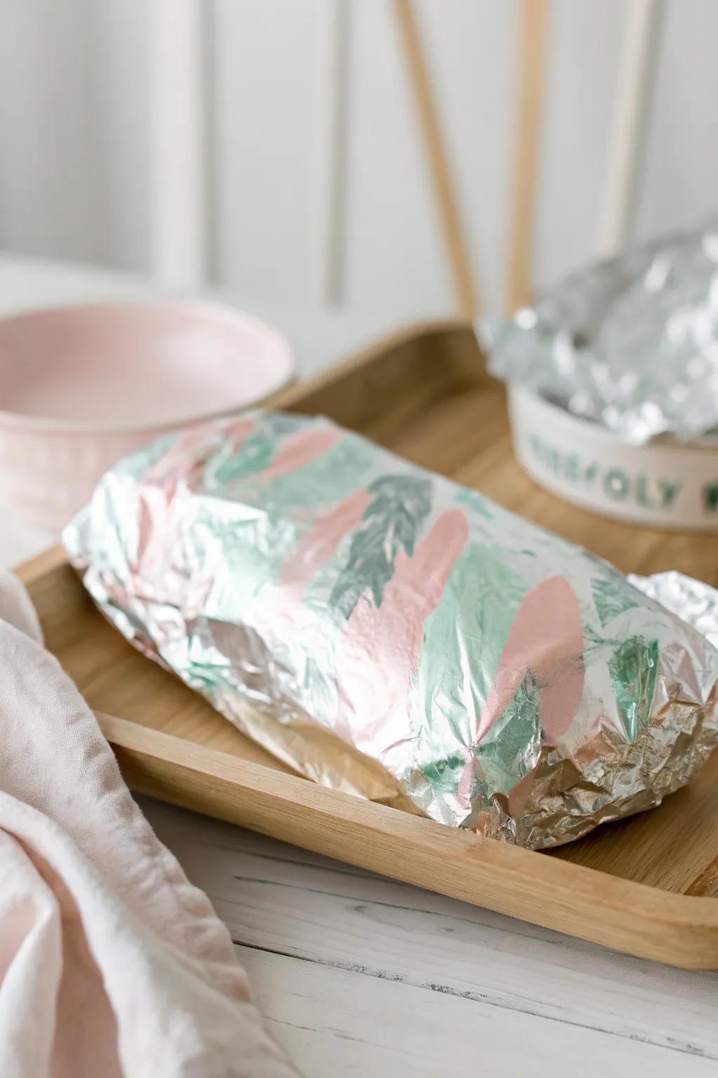 Release your inventive faculties through metallic sheet pigmentation—a scintillating interpretation of minimalist expression.