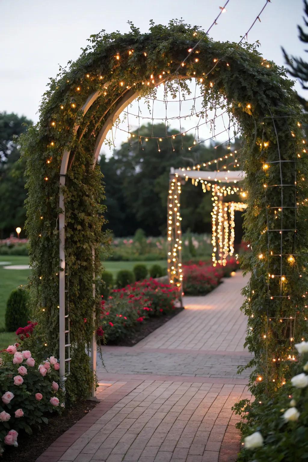 Archway lighting has a magical appeal.