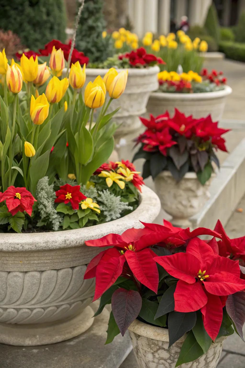 Retain your embellishments revitalized with a rotating seasonal botanical display.