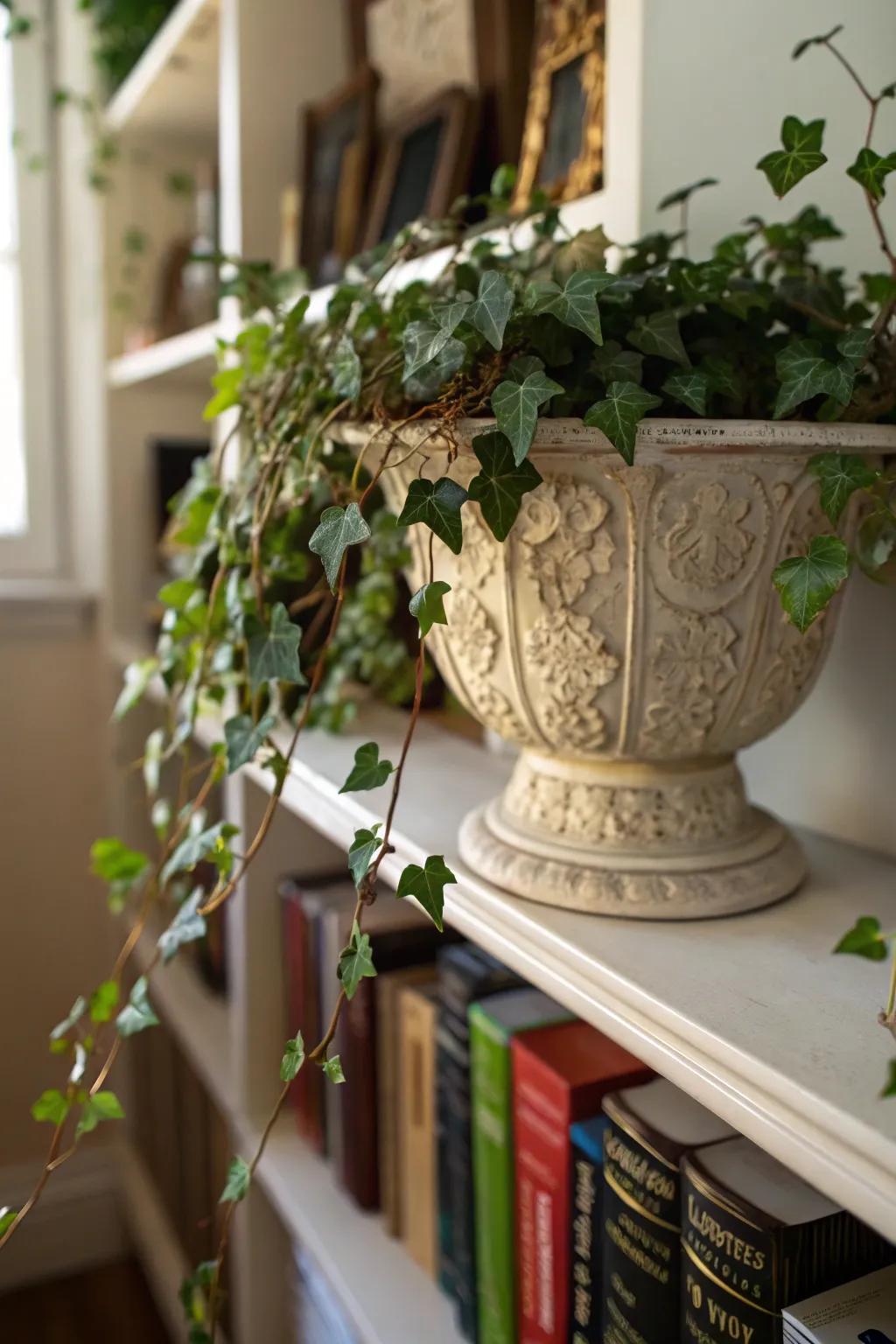 Classic twine, adding lasting greenery to mom's decor.