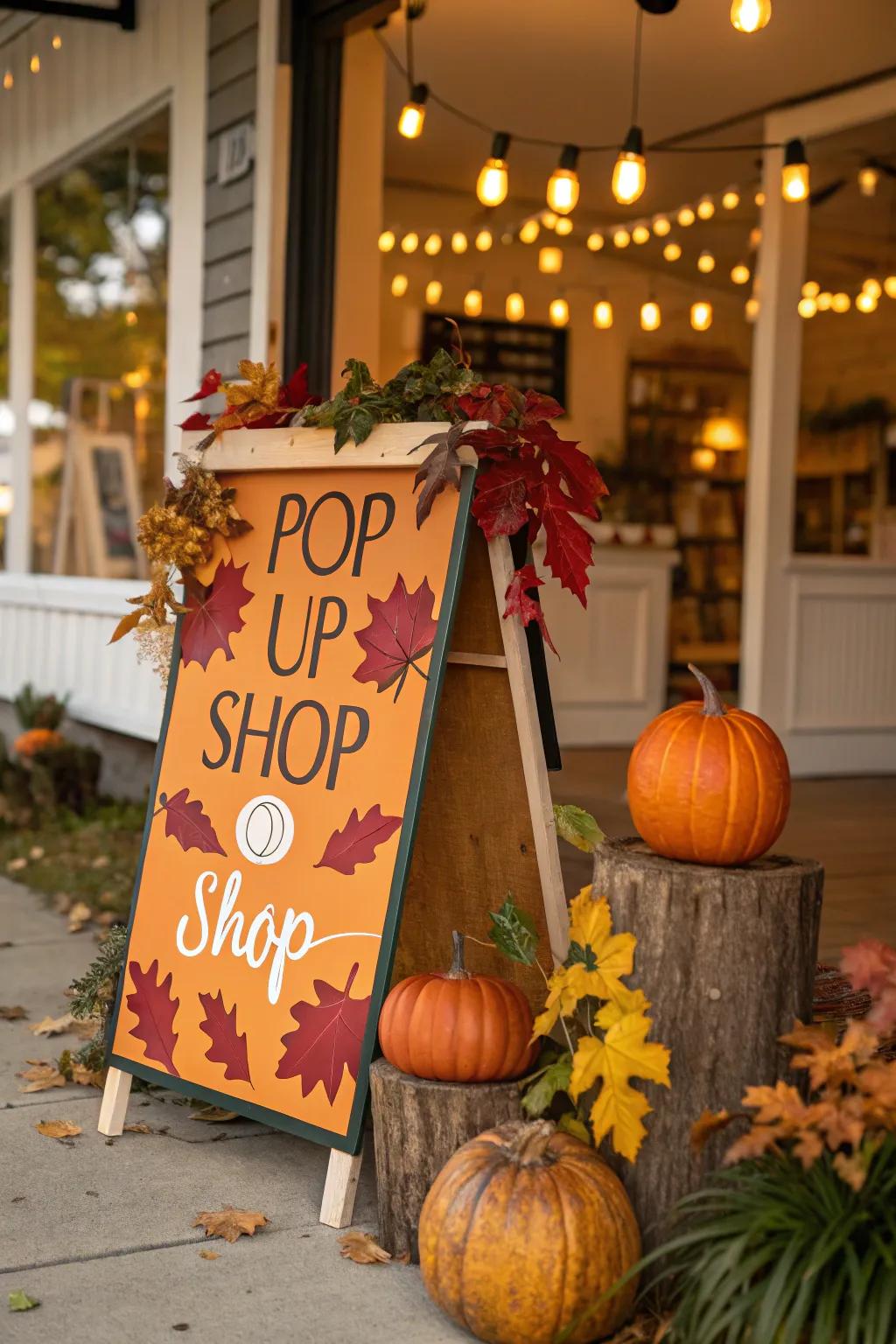 Seasonally updated sign that mirrors the current sentiment and vogues.
