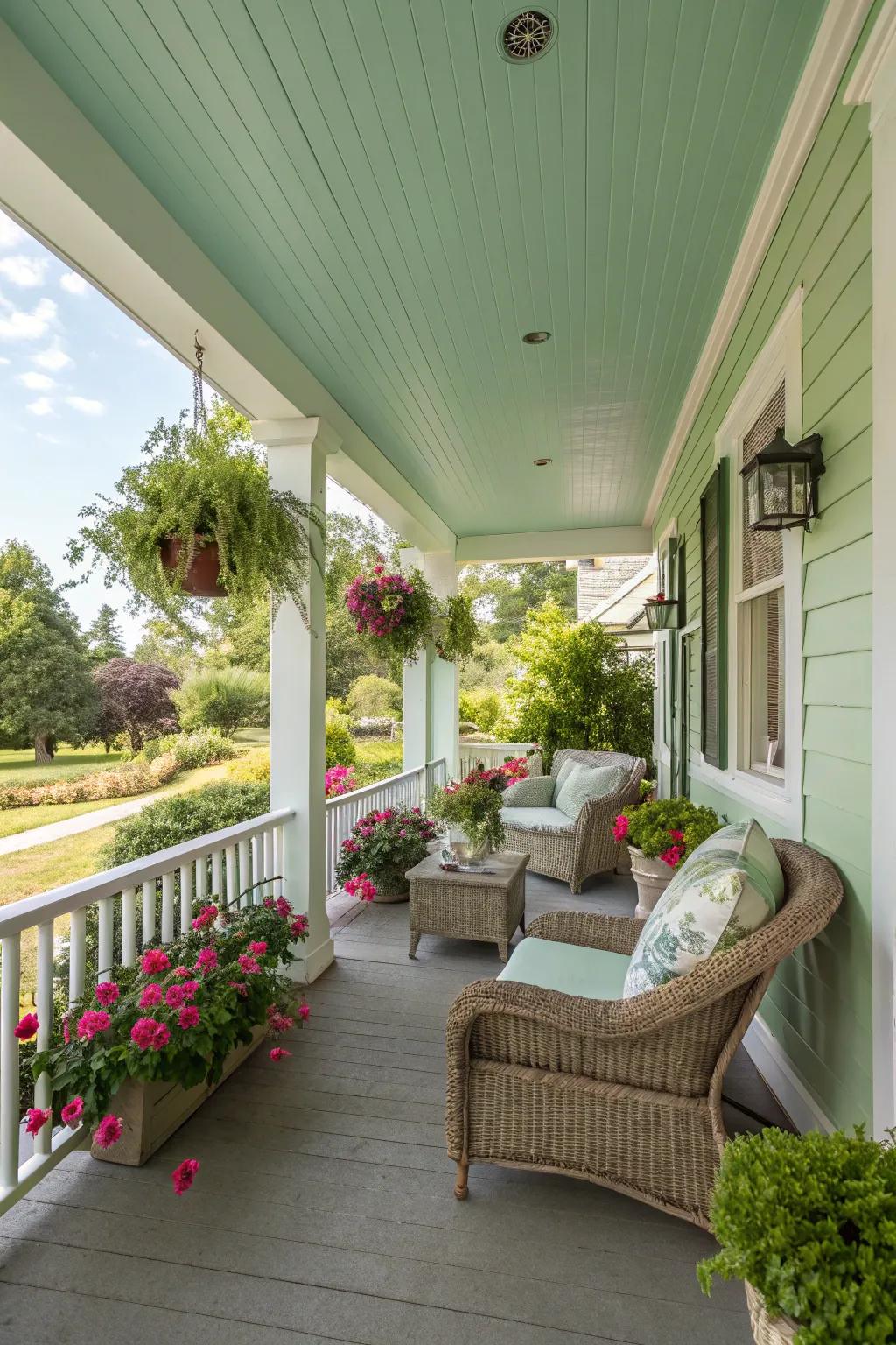 A jade porch offering a revitalizing and lively atmosphere.
