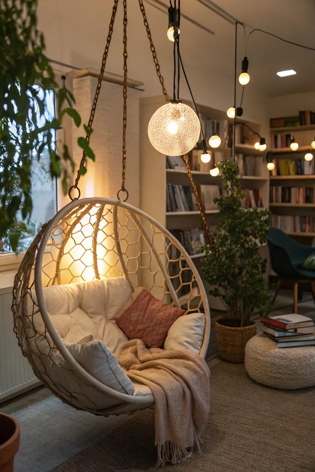 Surprising design elements impart a unique touch to your reading nook.
