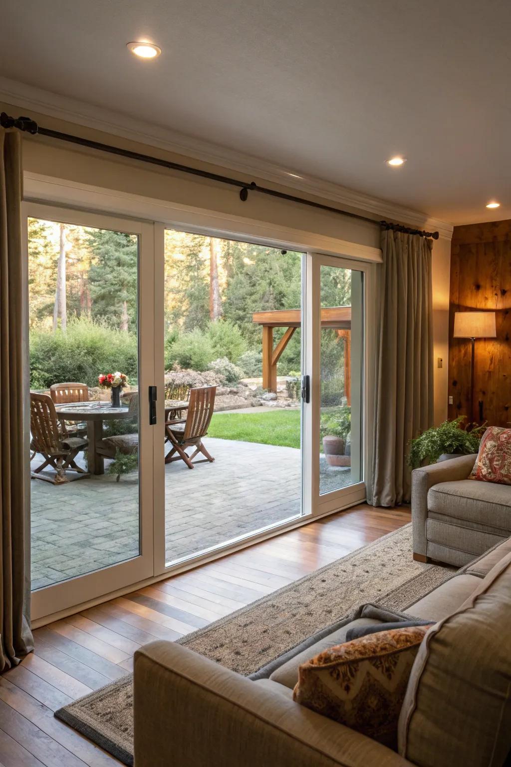 An indoor-outdoor blend enhances light and space.