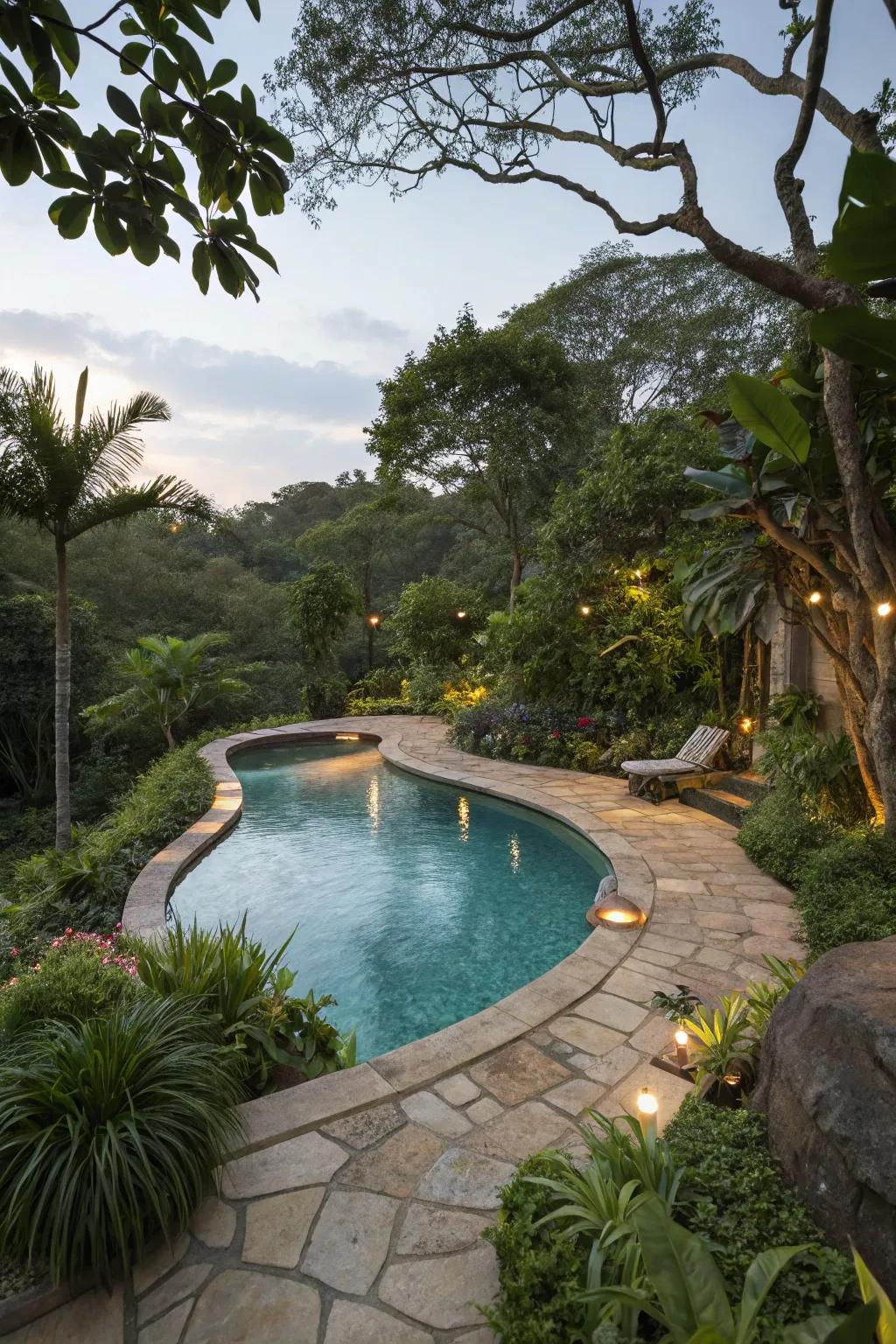 Freeform pools offer a natural and harmonious design.