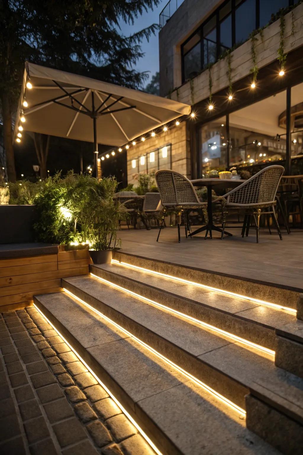 Discreet LED strips deliver a polished, contemporary lighting answer.
