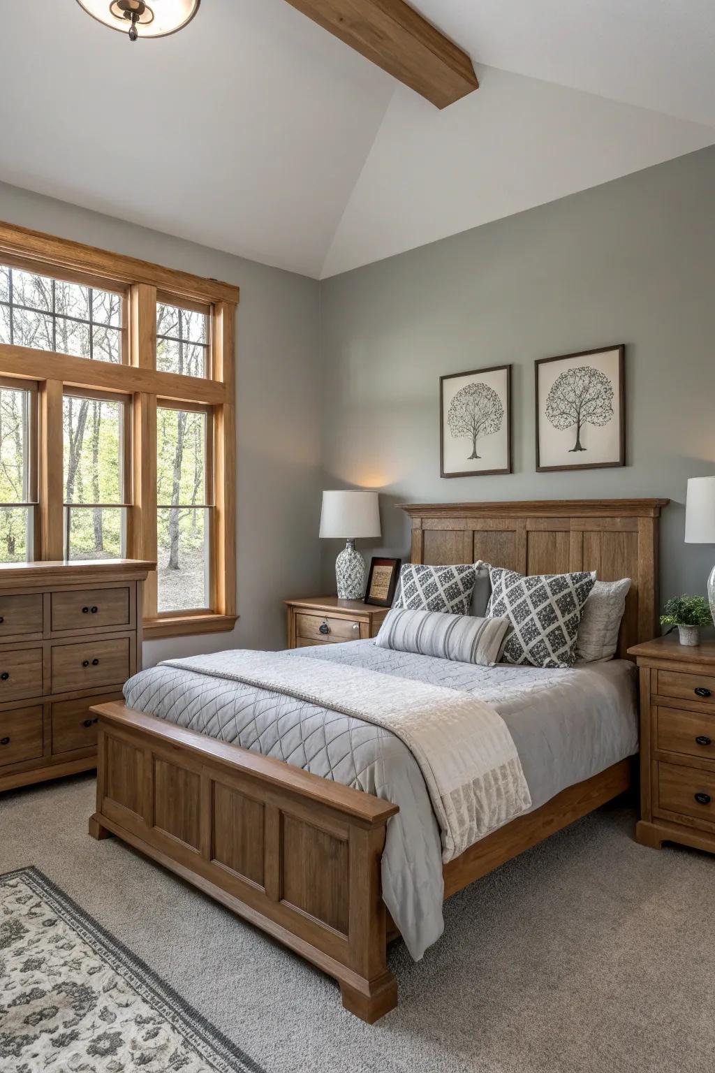 Wood elements accentuate rustic character.