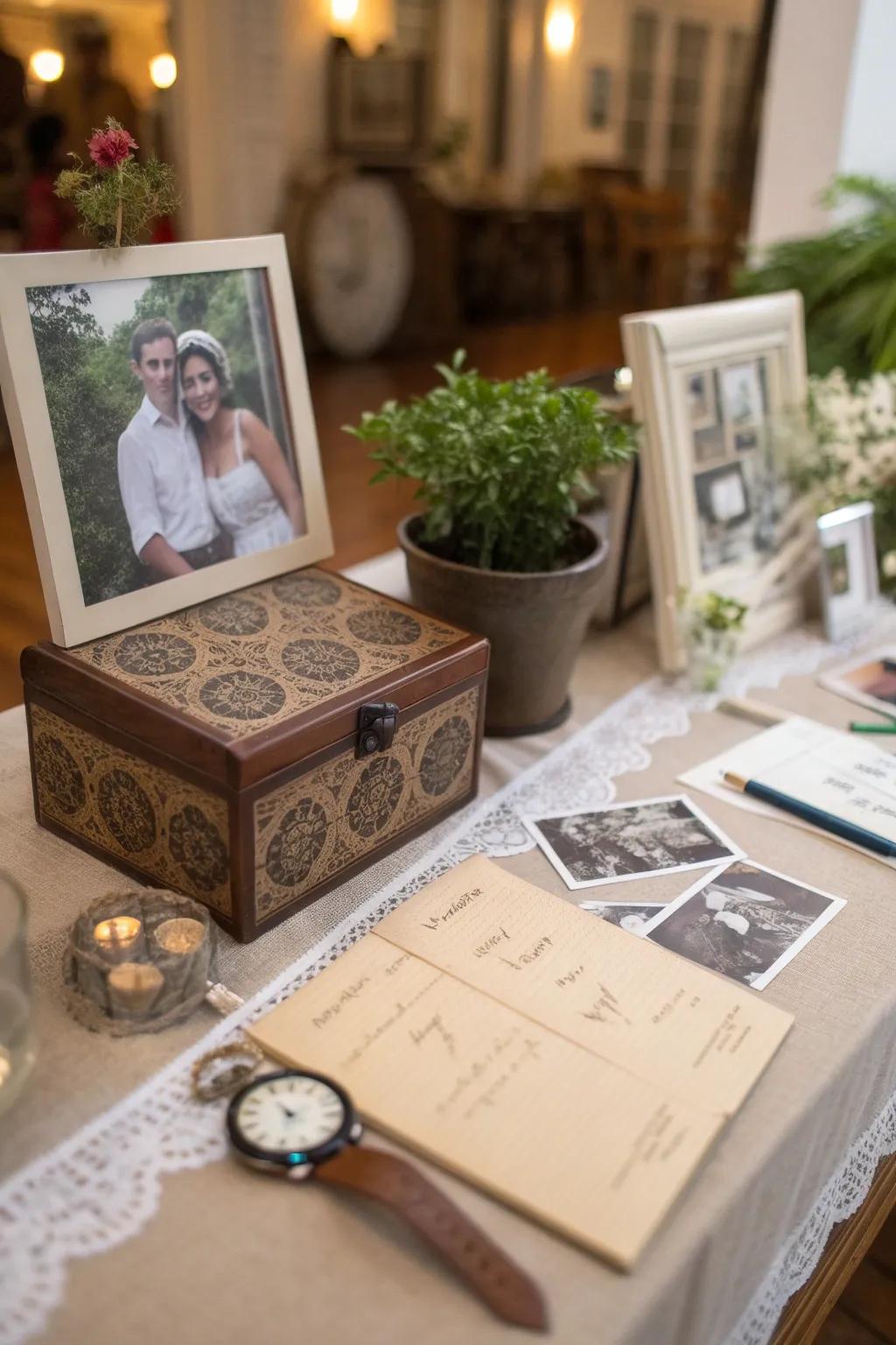 A chronological repository safeguards your treasured memories.
