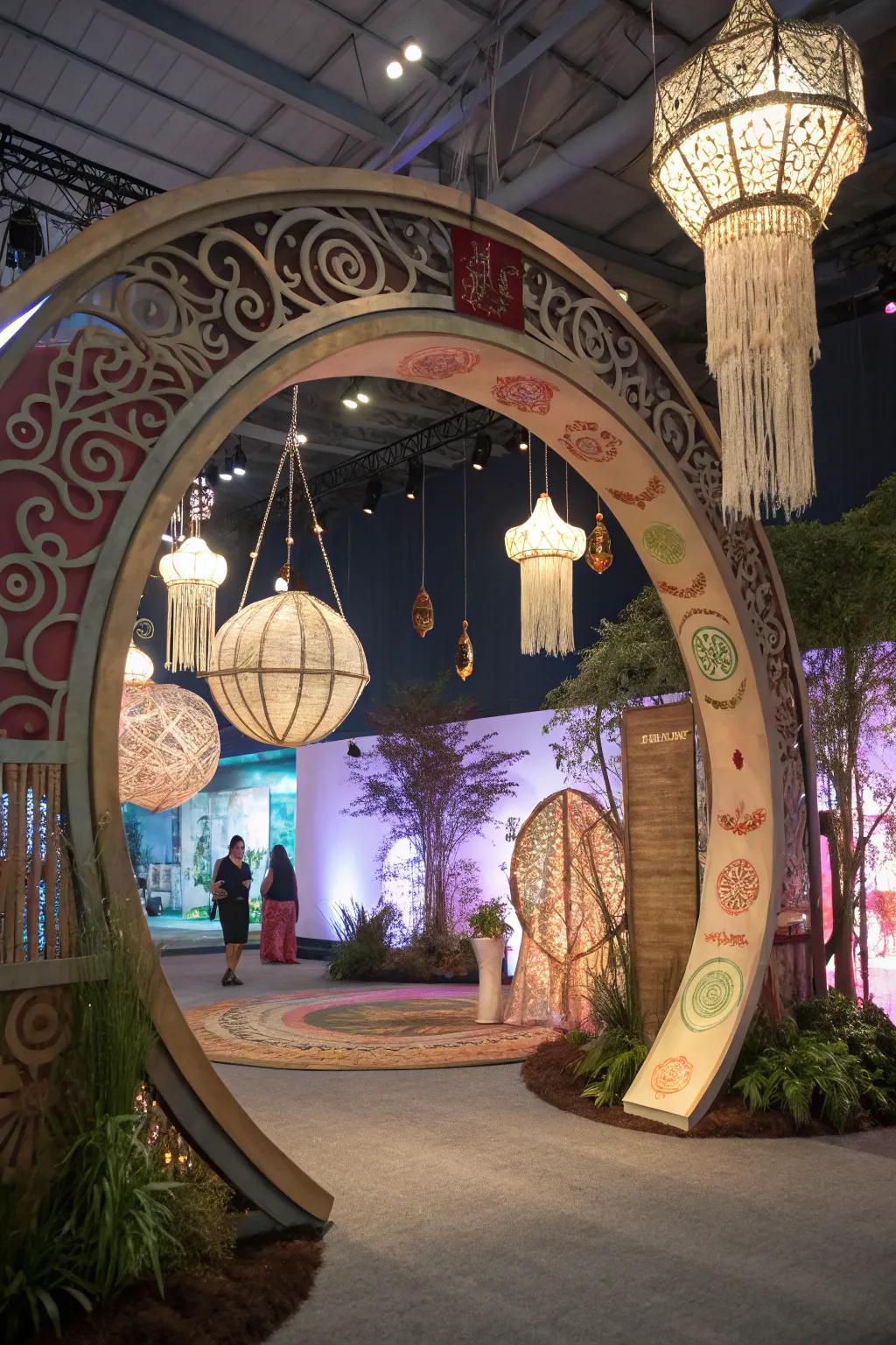 An art-inspired entrance, showcasing creativity and unique expression.