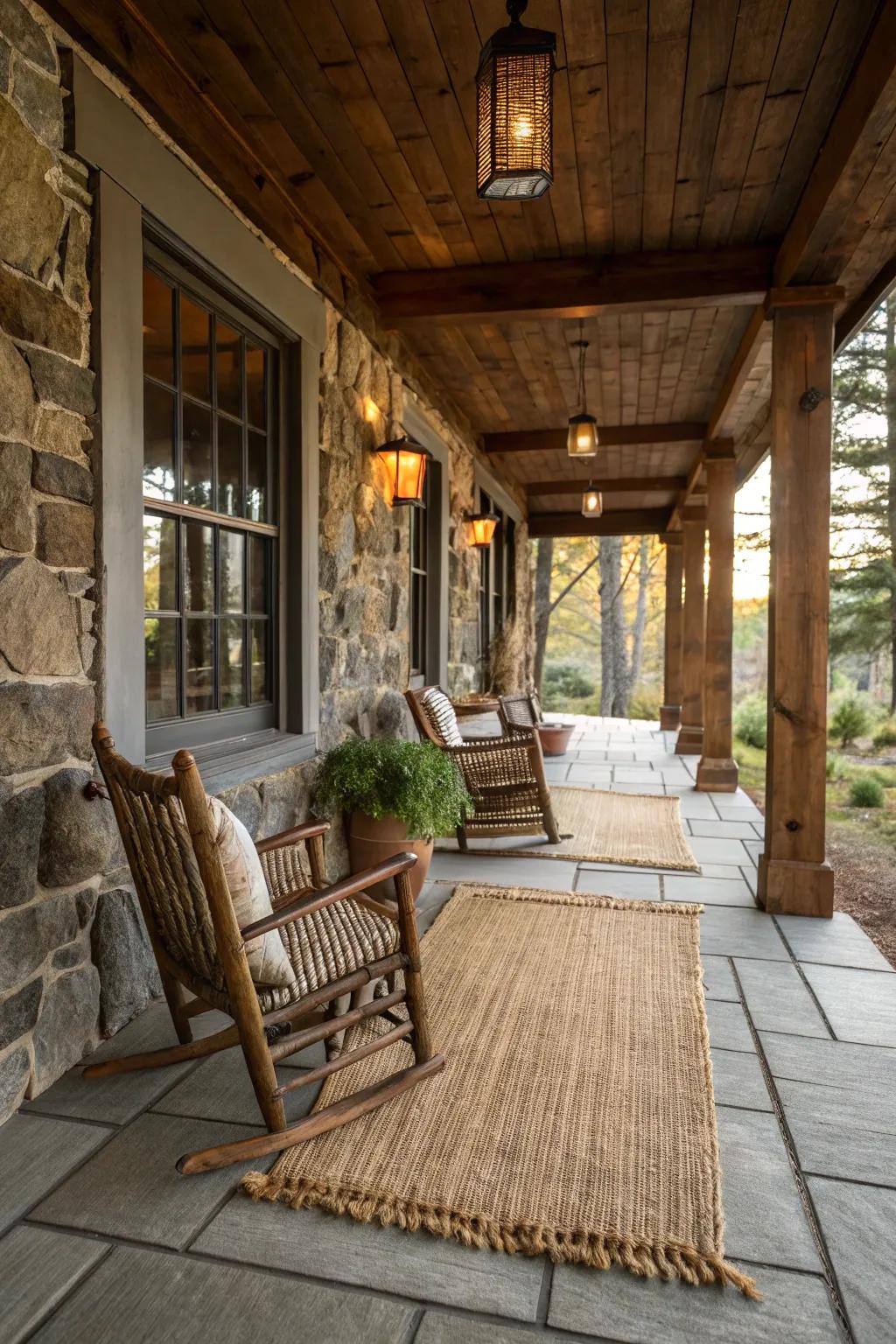 Raw rugs provide comfort and style.
