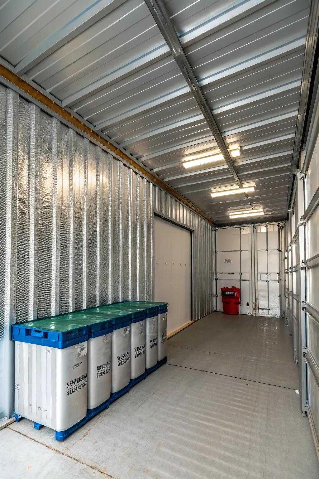 A climate-regulated metal box barn ensuring comfort throughout the year.