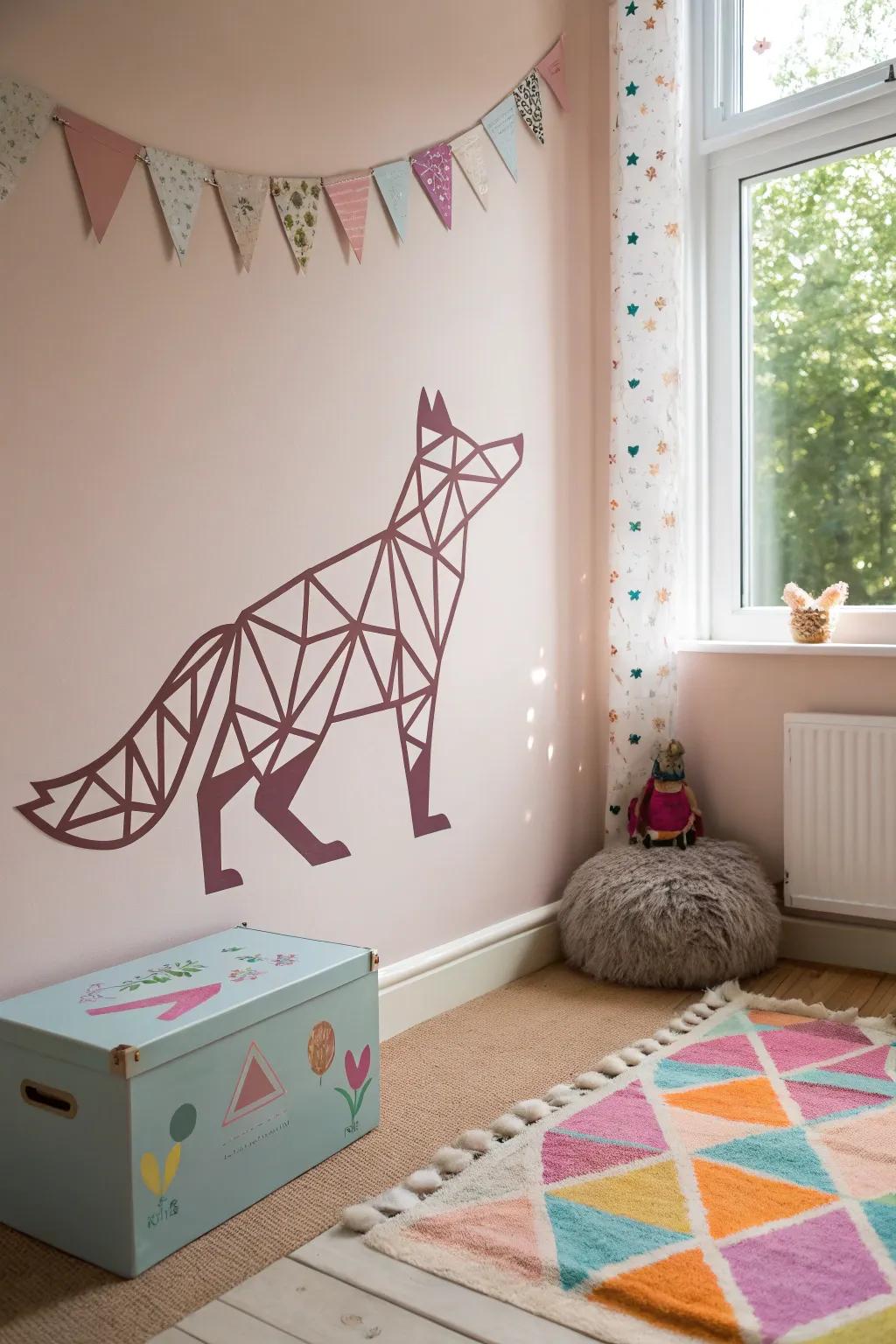 A geometric fox introduces style.