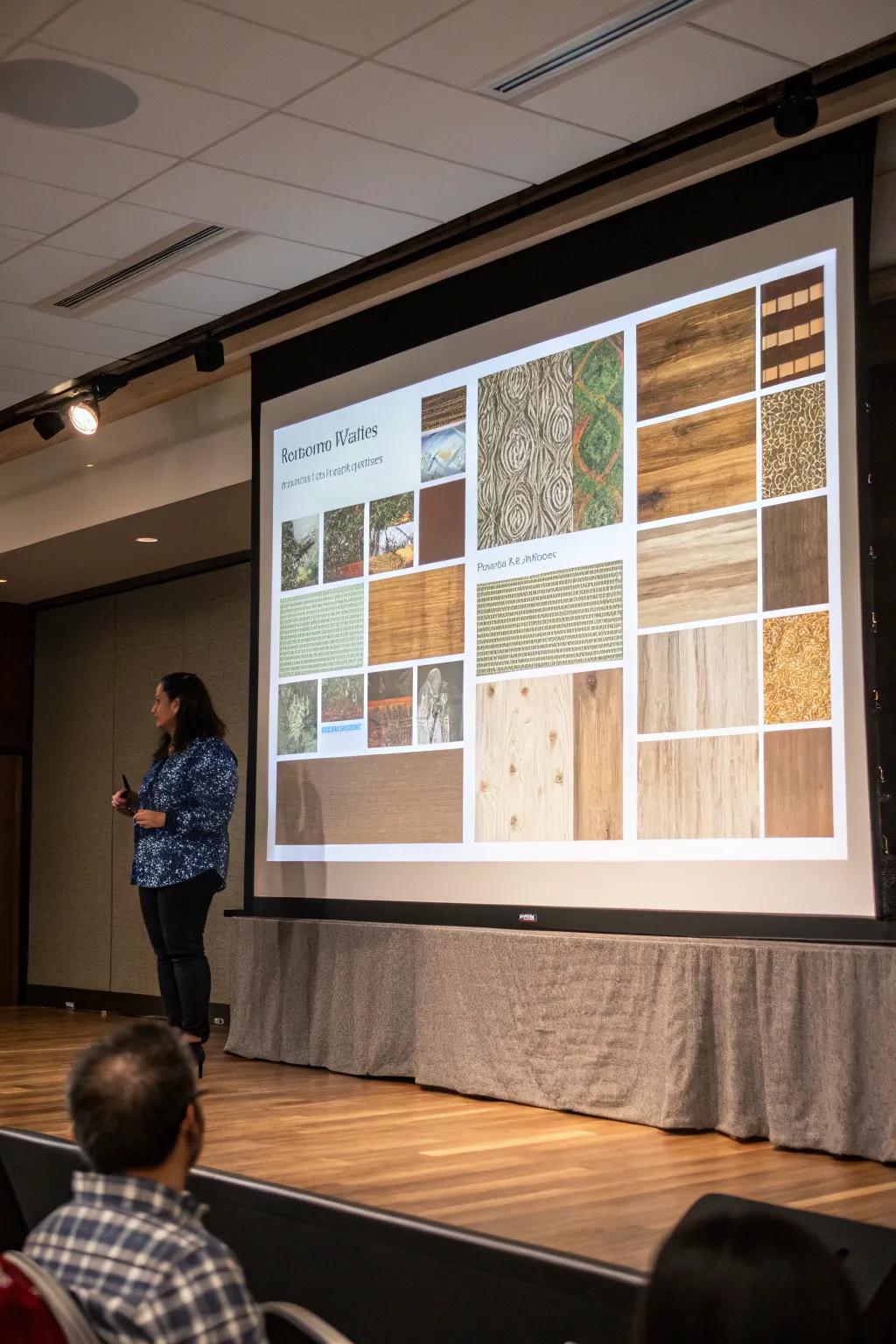 Slides displaying textured canvases for added visual depth.