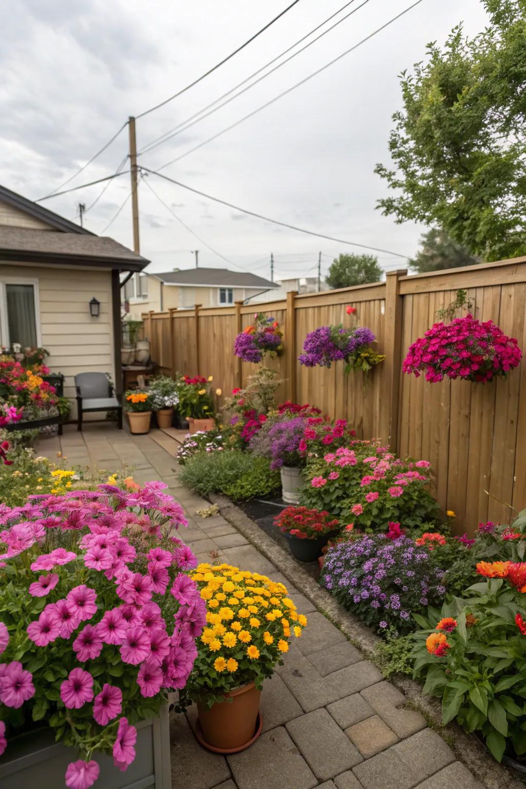 Seasonal blossoms ensure your backyard is consistently bursting with color.