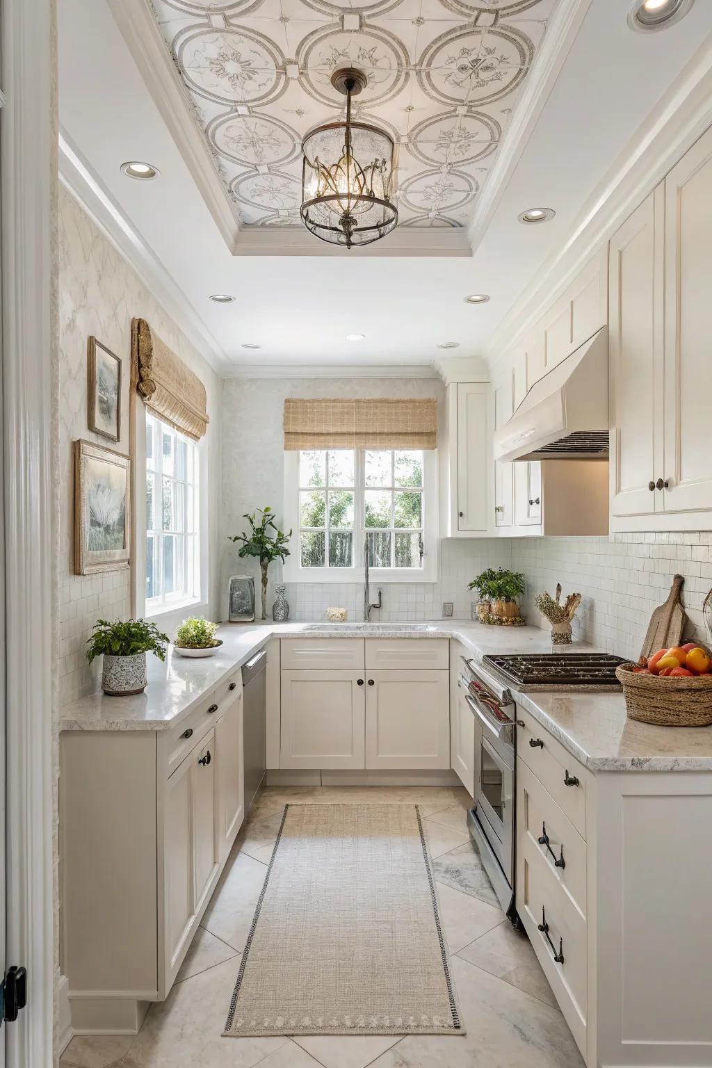 Recessed upper spaces add understated elegance and depth to smaller kitchens.