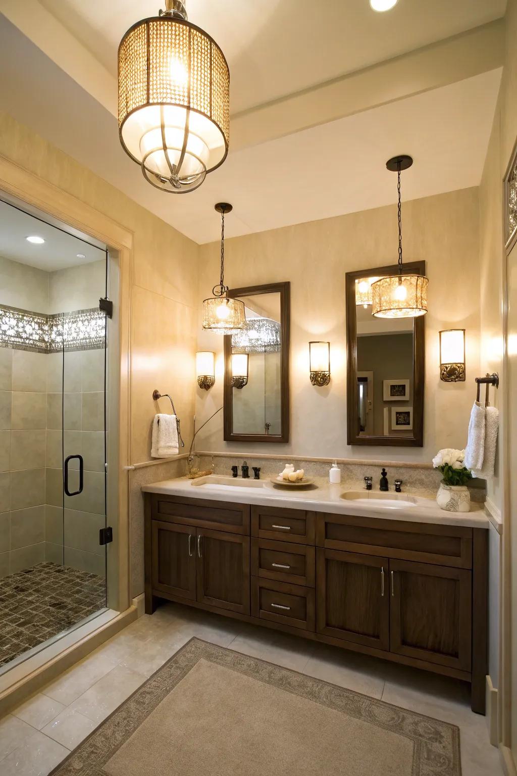 Graded illumination enhances the atmosphere and adds elegance.
