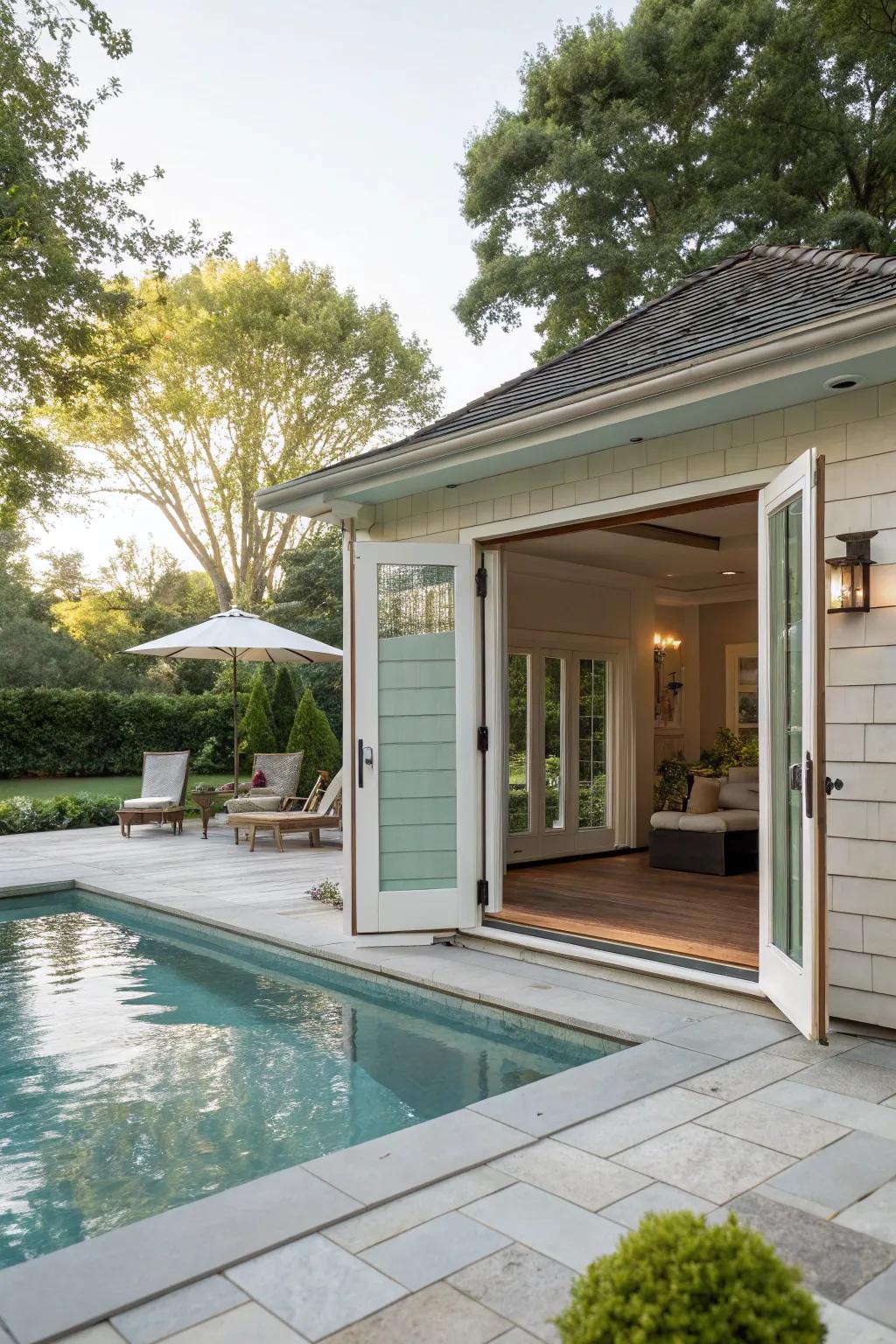 Smooth transition between interior and exterior areas.
