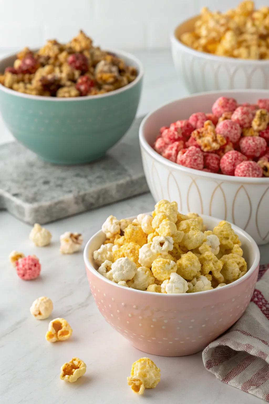Exquisite flavored popcorn, introducing an innovative twist to the festivities.