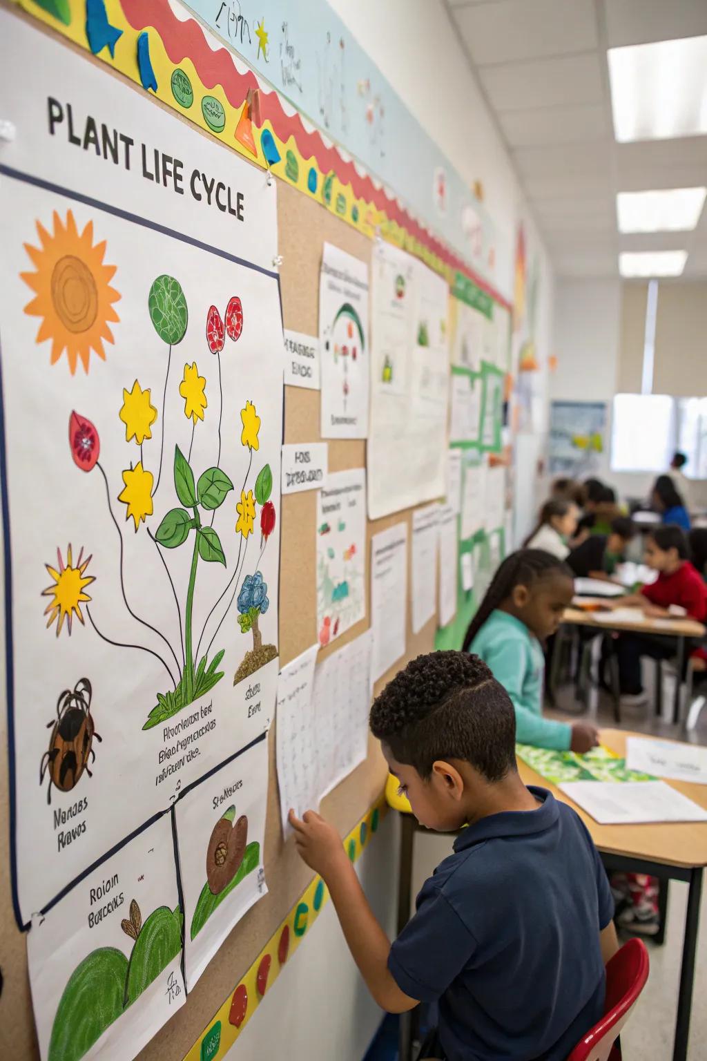 An evolving board that advances with student knowledge.