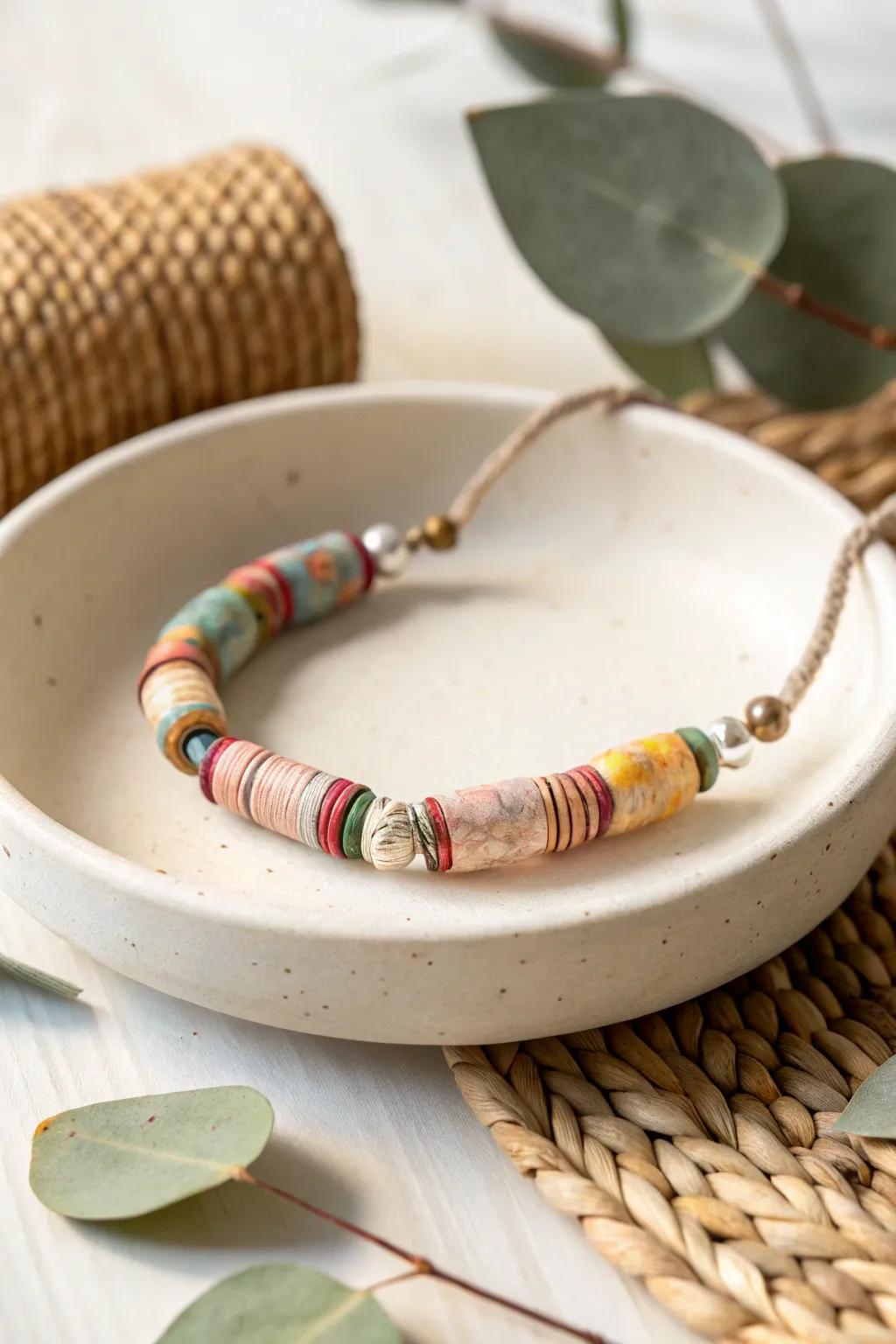 Transform aged broadsheets into stunning, eco-conscious bijouterie with these vibrant repurposed paper orbs.