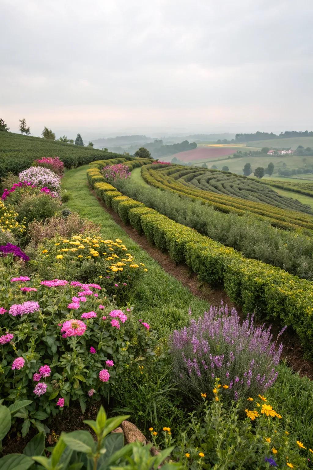 Artistic arrangements transforming your tea garden into a visual spectacle.