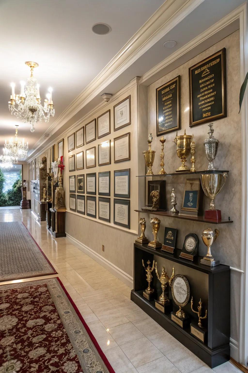 Striking trophy wall exhibition