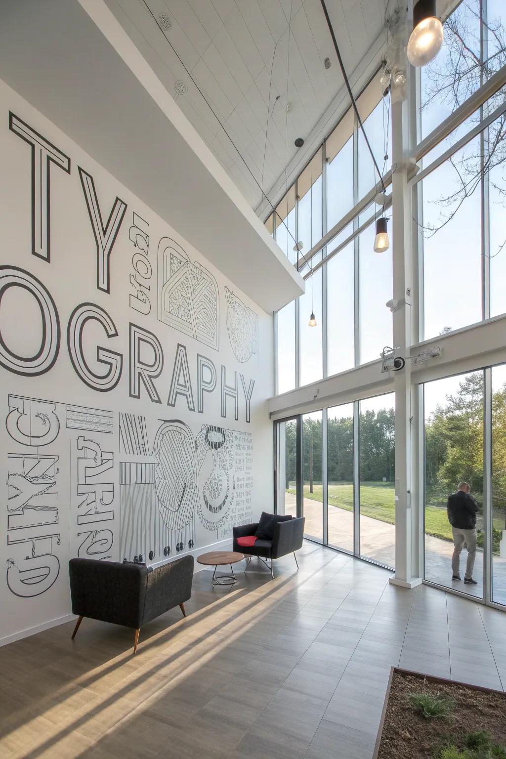 Contoured fonts create an understated and sophisticated ambiance.