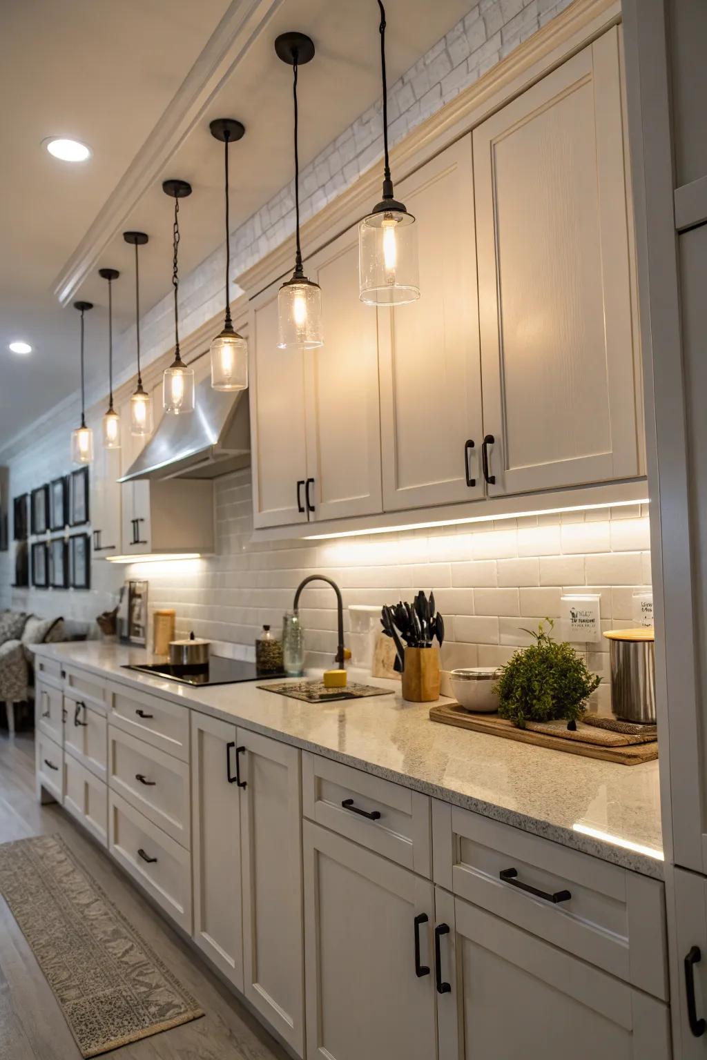 Balanced lamps offer versatile lighting solutions for any kitchen.