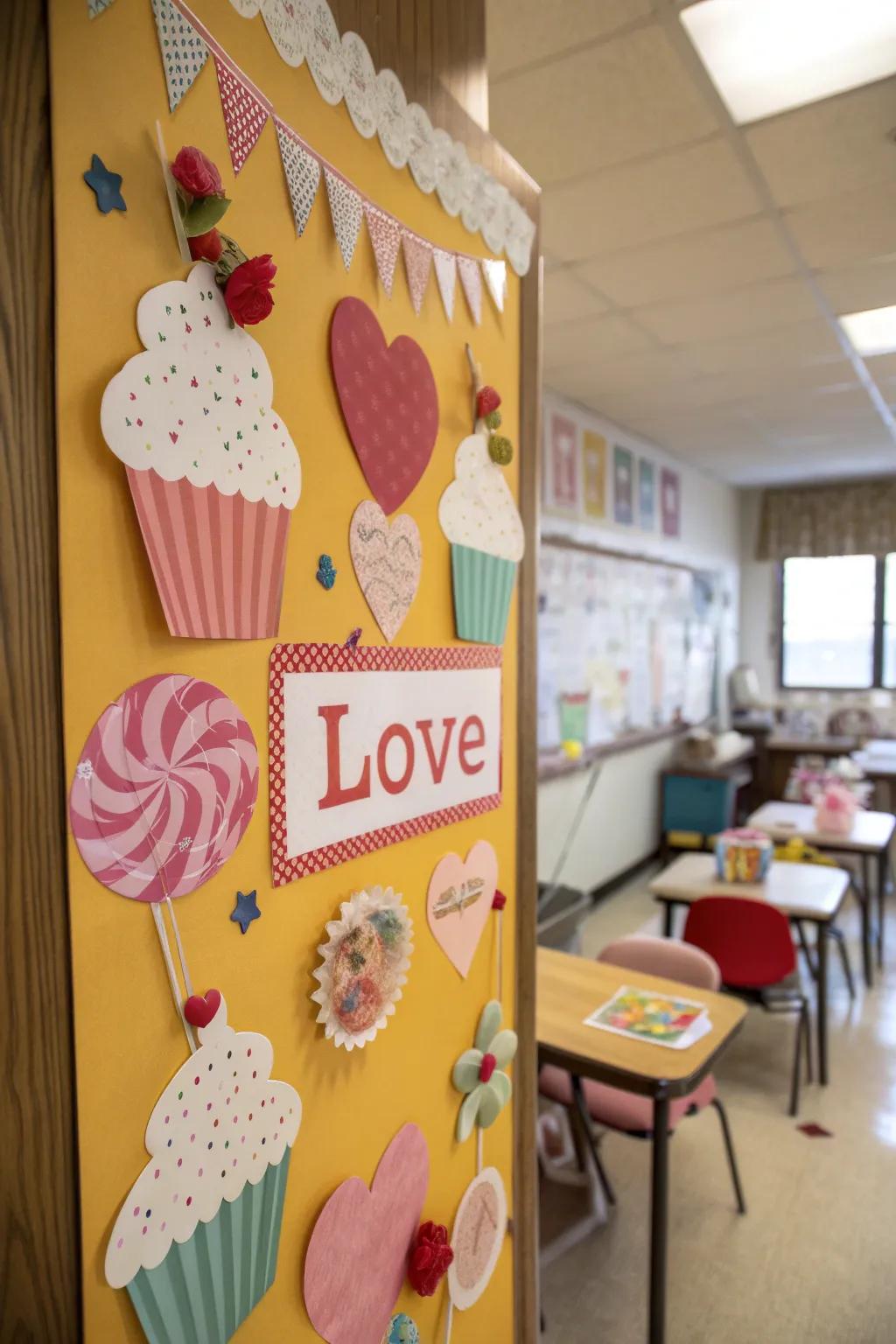 A Dulcet Delicacies display featuring confection-themed embellishments.