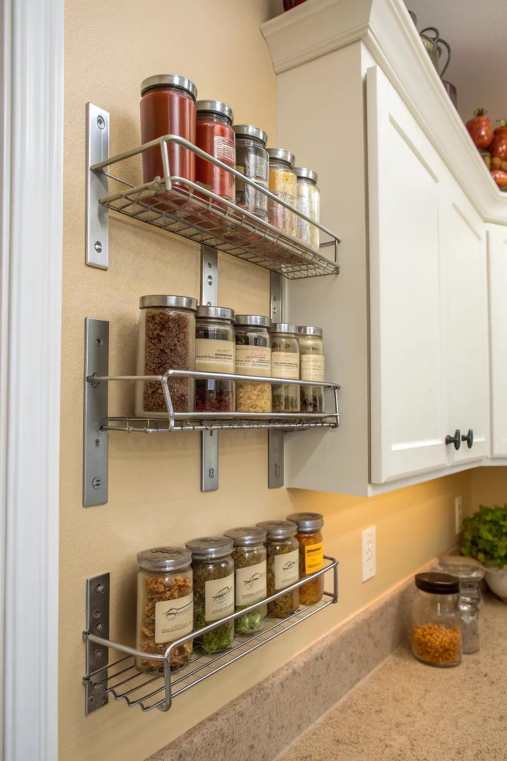 Adaptable frameworks conform to your spice assortment.