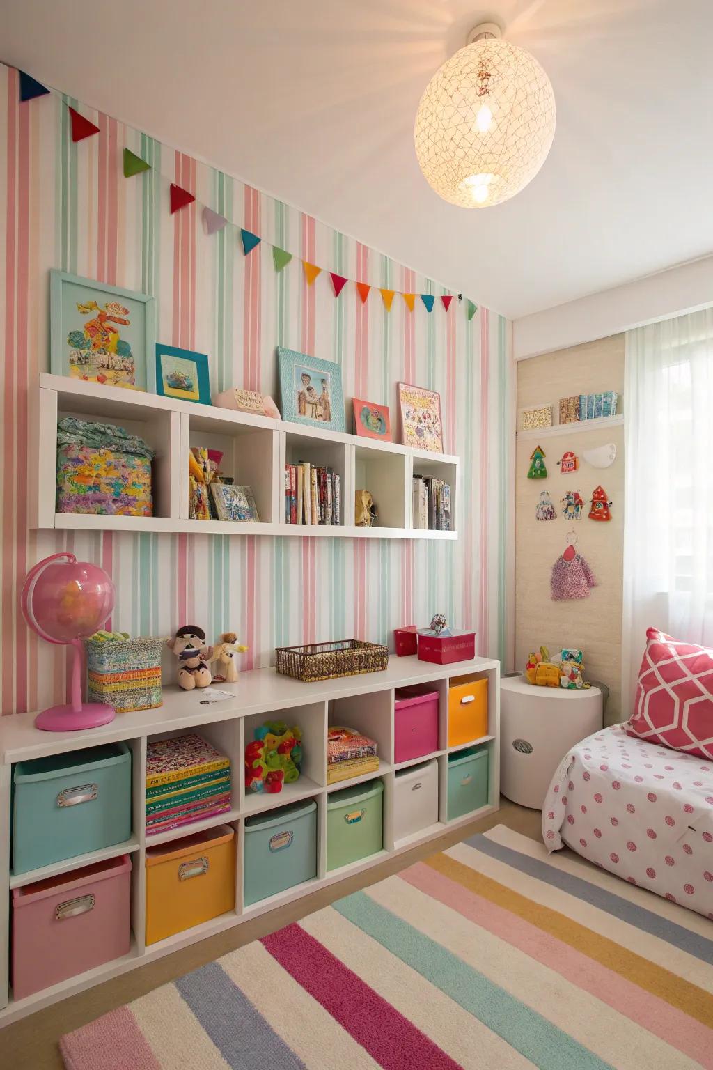 Stripes impart energy and dynamism to a space.