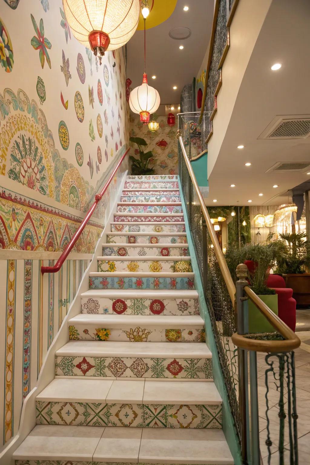 Introduce liveliness through lively patterns.
