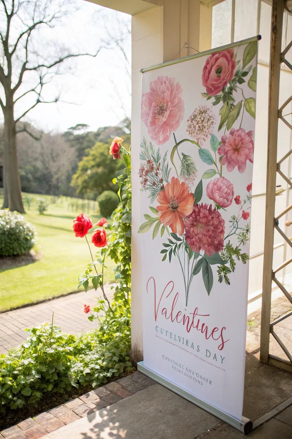 A soothing Valentine's poster through affectionate floral and botanical illustrations.