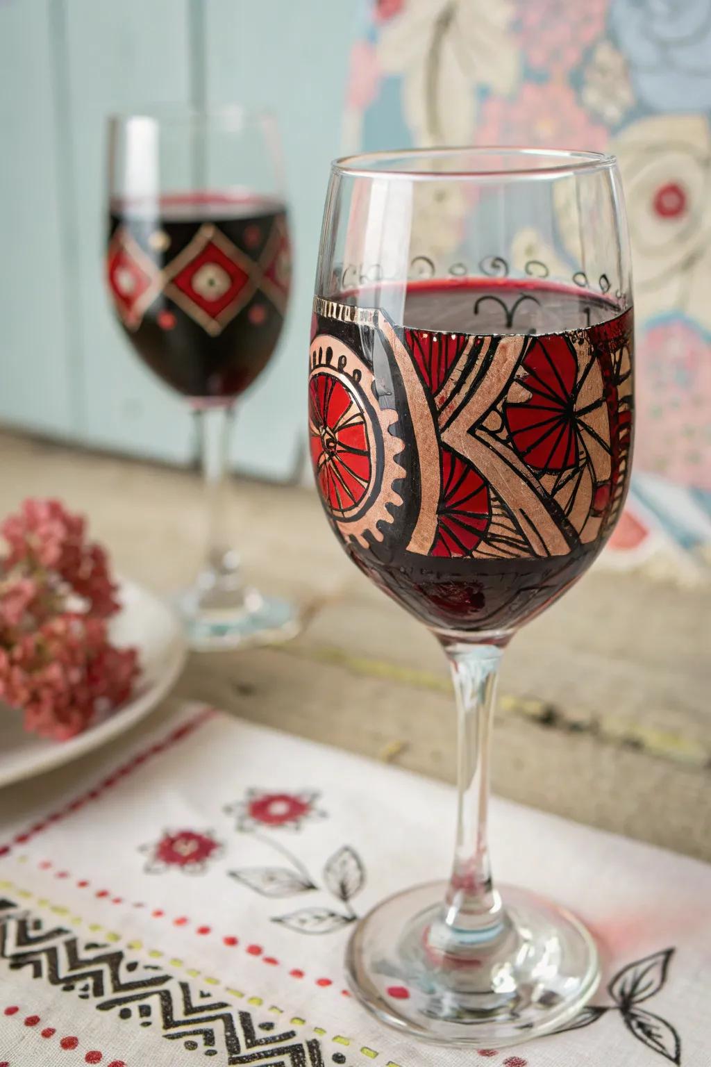 Vintage patterns fashioned with Sharpies evoking sentiments of nostalgia.