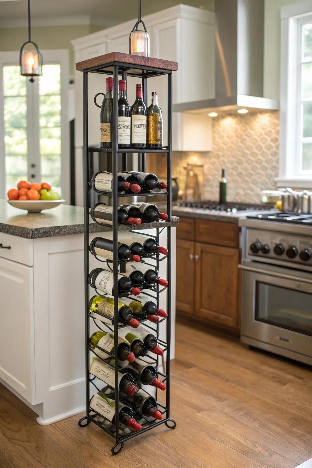 Freestanding towers provide adaptable style and practical storage.